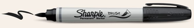 Sharpie Brush Tip Permanent Marker